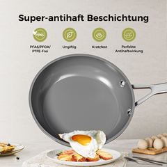 Naturepan Diamond-Titanium Keramik Bratpfannen Set