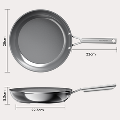 Naturepan Diamond-Titanium Keramik Bratpfannen Set