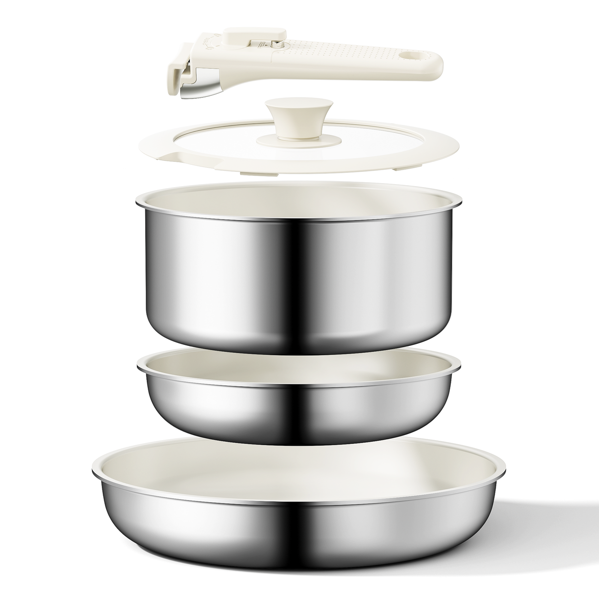 Naturepan 5-Teilig Keramik Kochgeschirr Set