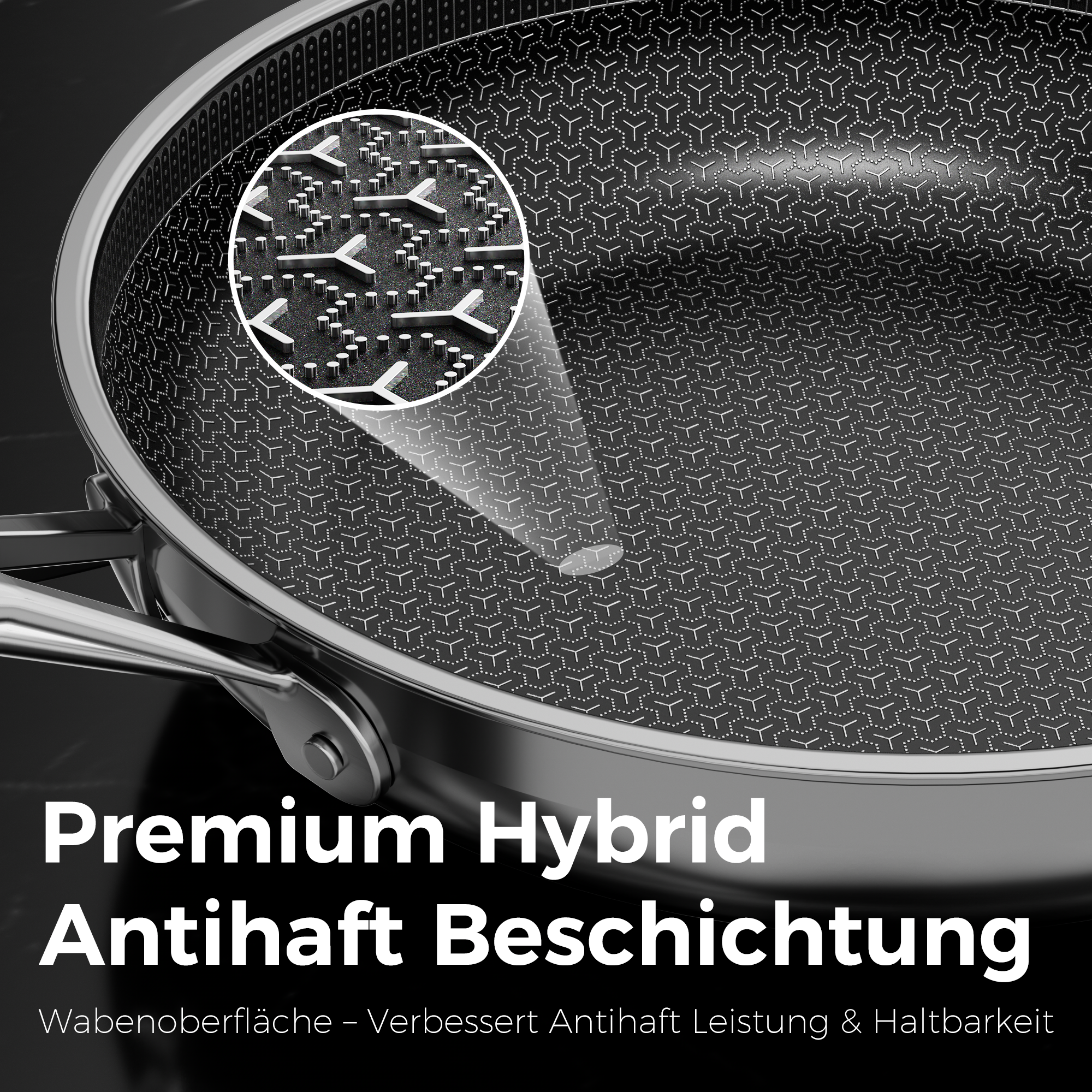 Naturepan Diamond-Titanium Keramik-Edelstahlpfanne