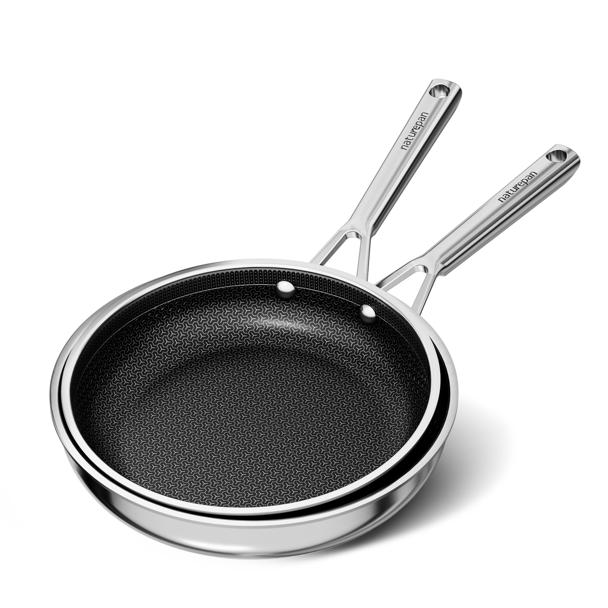 Naturepan Diamond-Titanium Keramik-Edelstahlpfanne Set