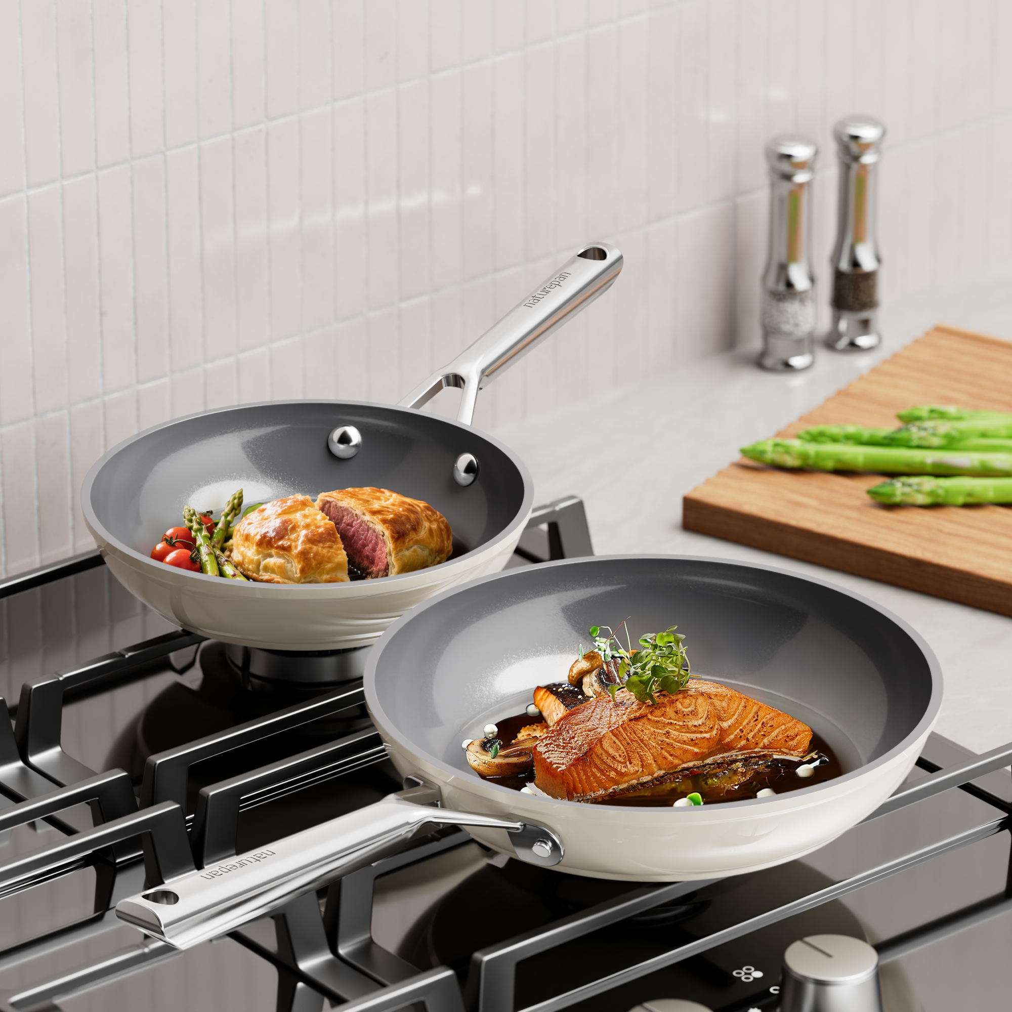 Diamond-Titanium Antihaft-Bratpfanne Szenebild