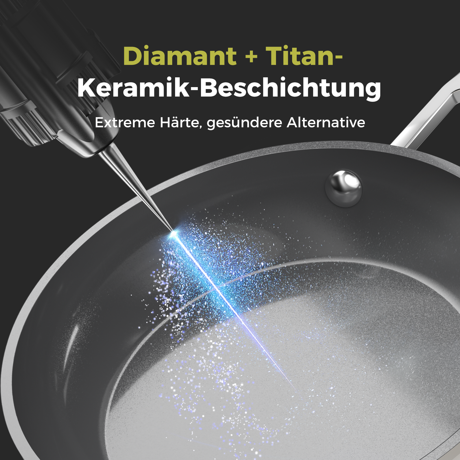 Diamond-Titanium Antihaft-Bratpfanne Funktionsdiagramm
