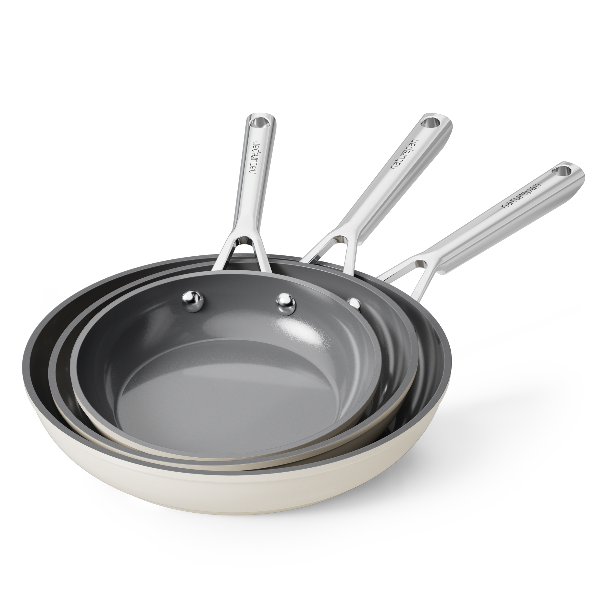 Naturepan Diamond-Titanium Keramik-Bratpfannen-Set